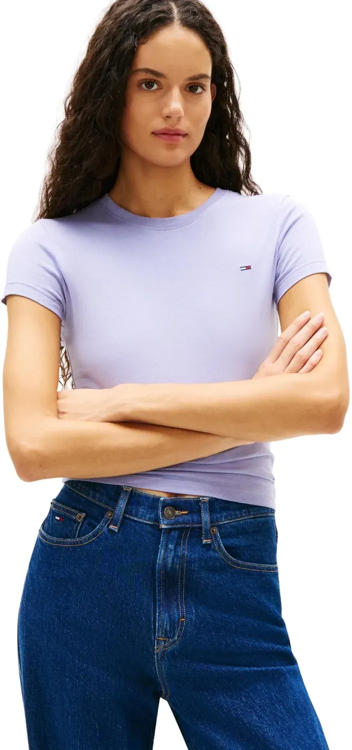 Tommy Jeans T-Shirts Damen 2er Pack Rundhals Ecru