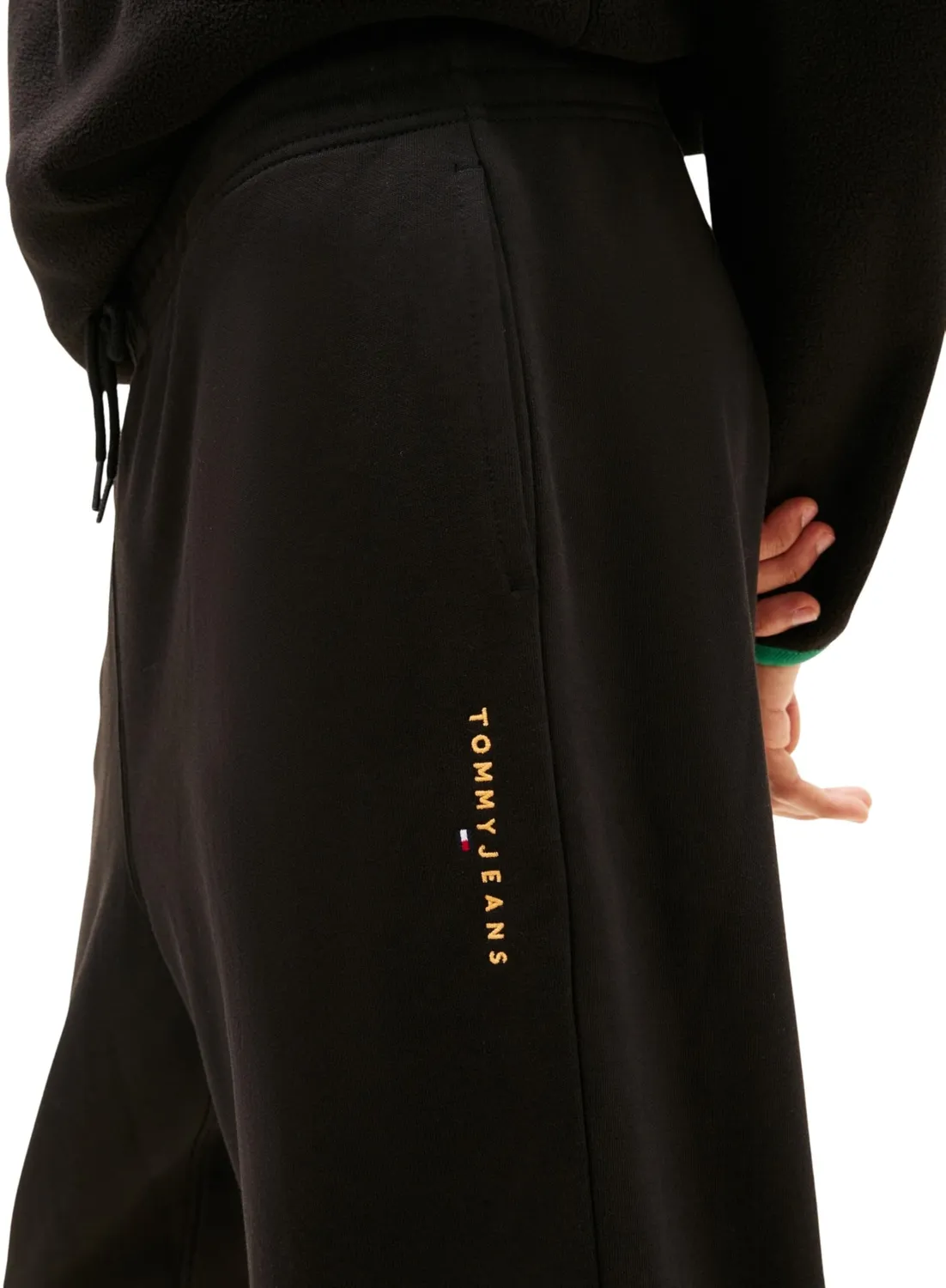 Tommy Jeans TJM Linear Sweatpant Trainingshose M Schwarz