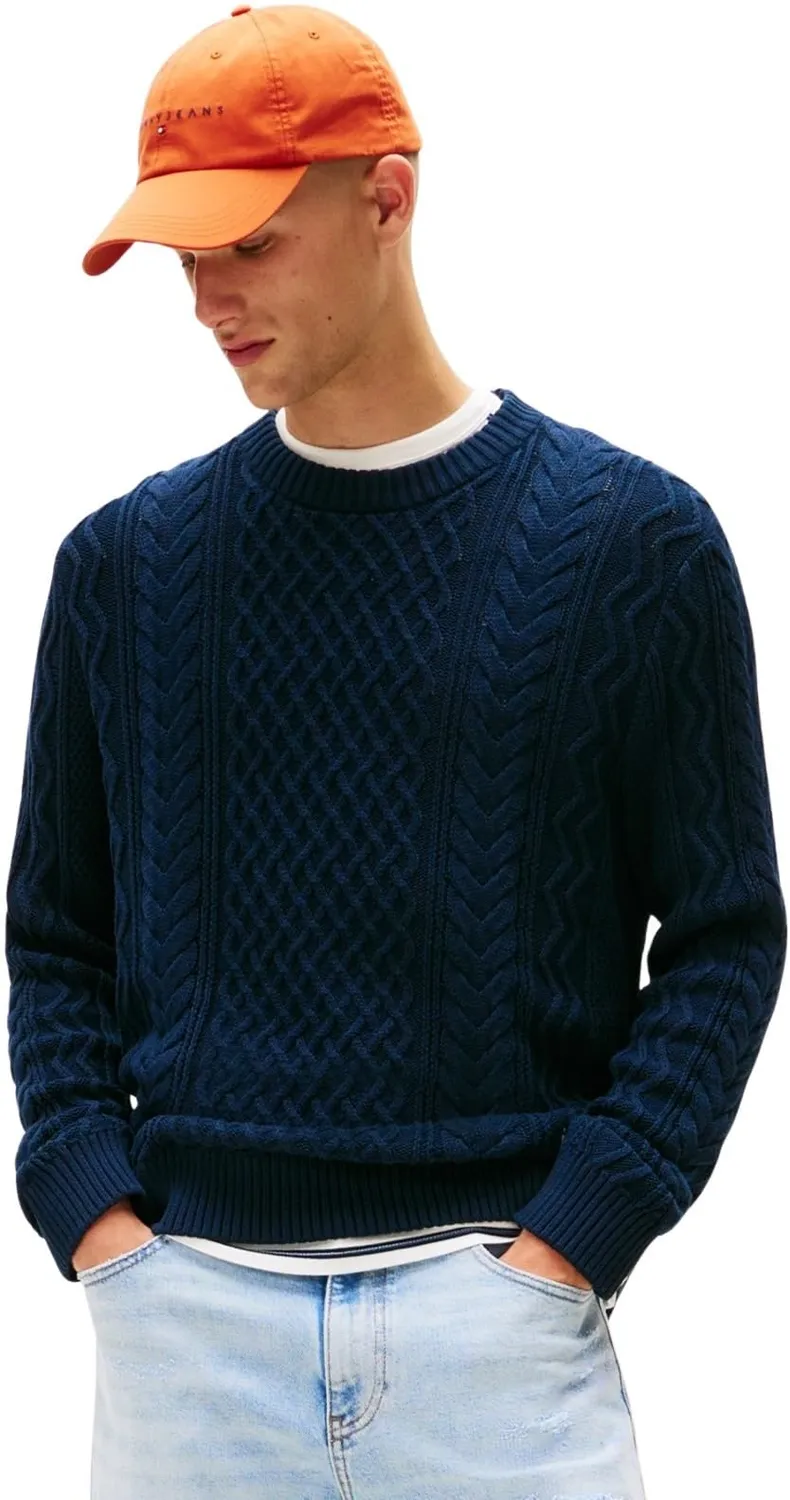 Tommy Jeans Cable Knit Pullover Zopfmuster Wolle