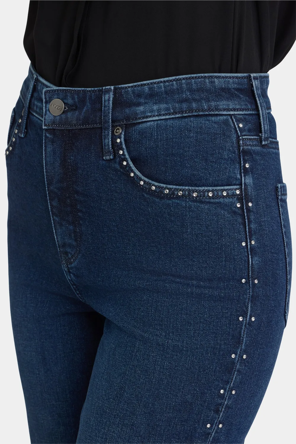 NYDJ Brooke Loose Straight Jeans Louvre Sapphire Strass