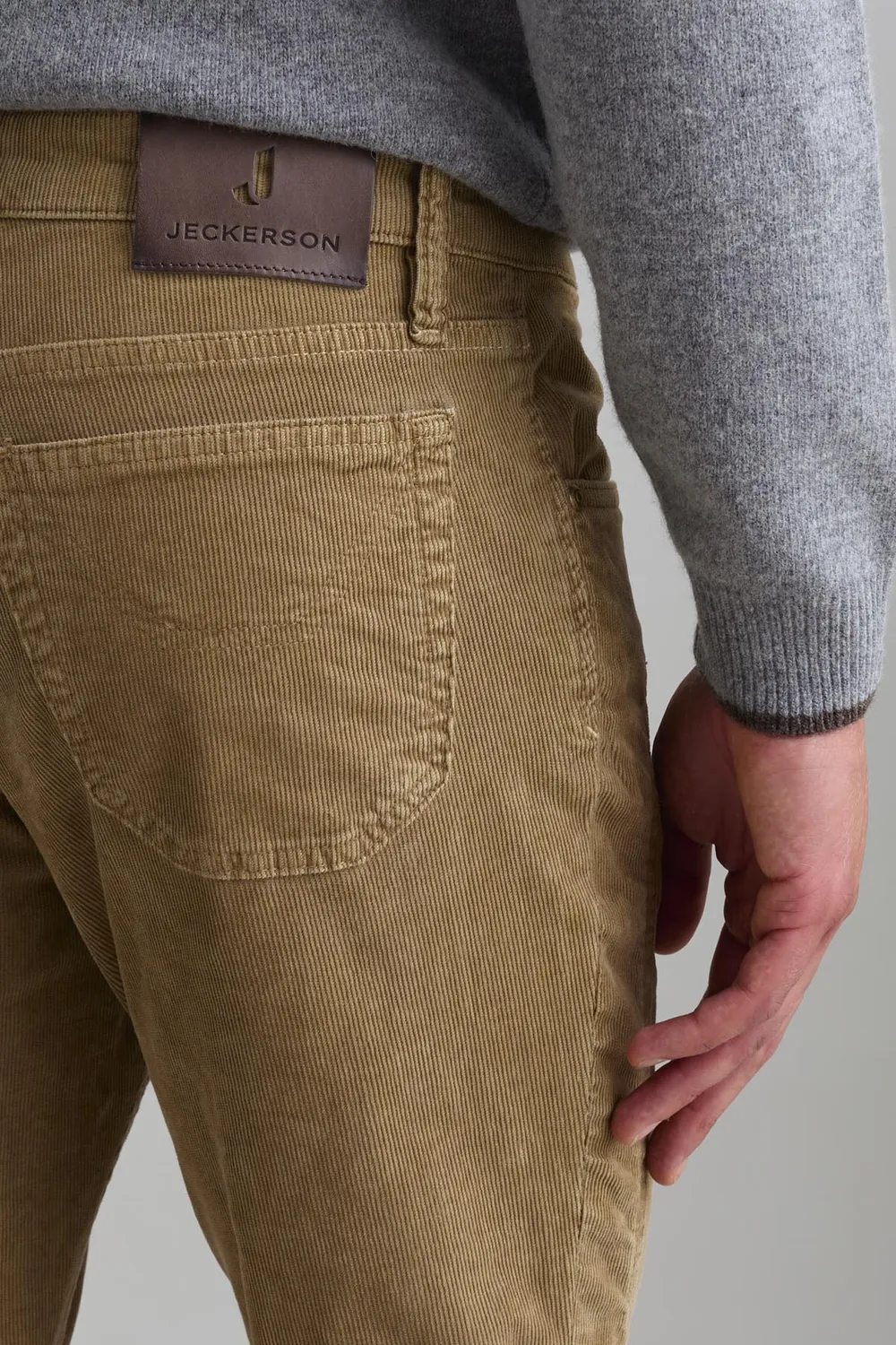 Jeckerson John Toppa Samthose Slim Fit haselnuss