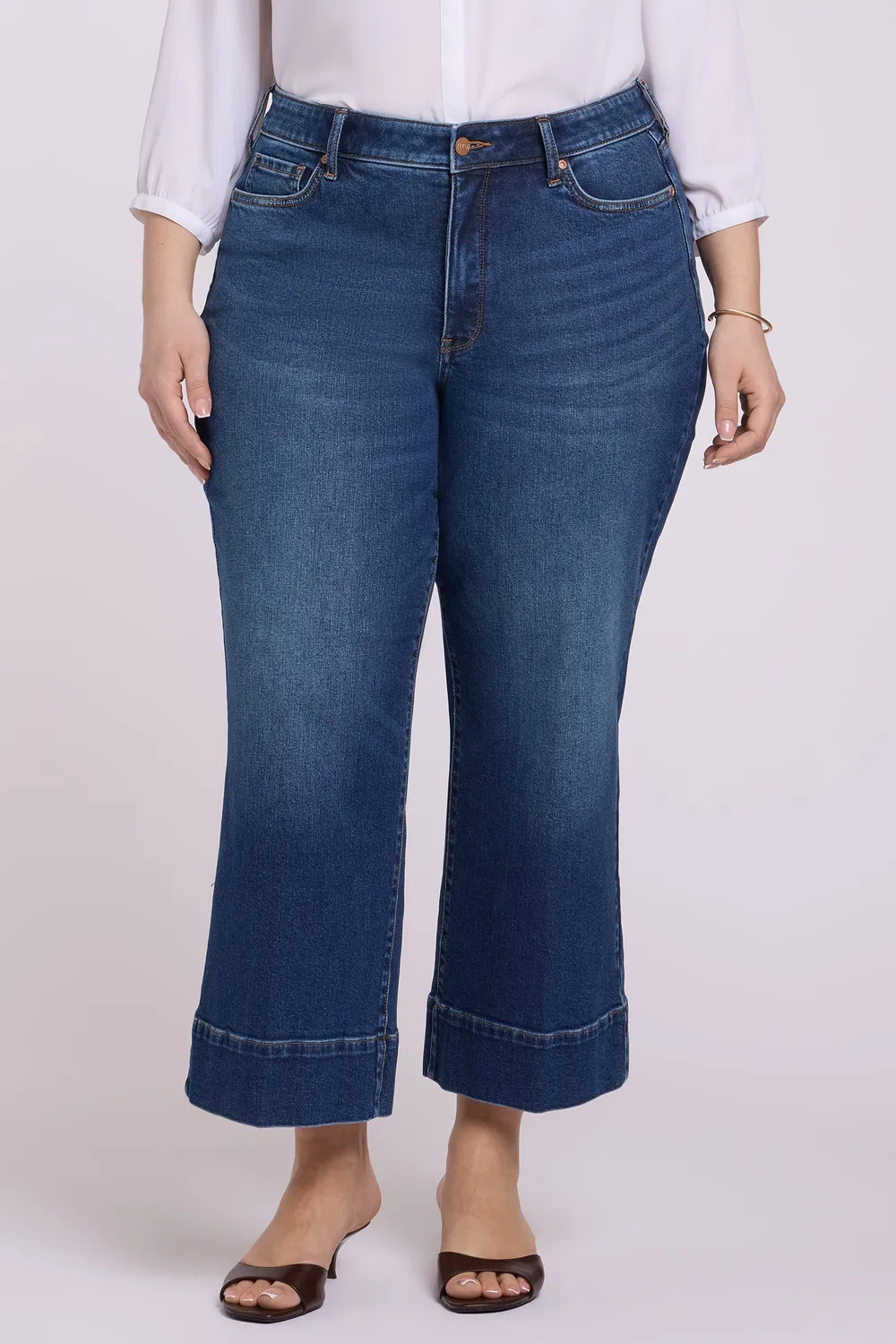 NYDJ Teresa Wide Leg Ankle Plus Jeans Sunset Villa