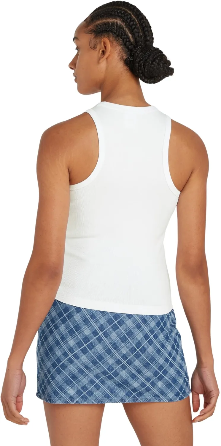 Tommy Jeans Slim Logo Tank Top 6XL Weiß Baumwolle