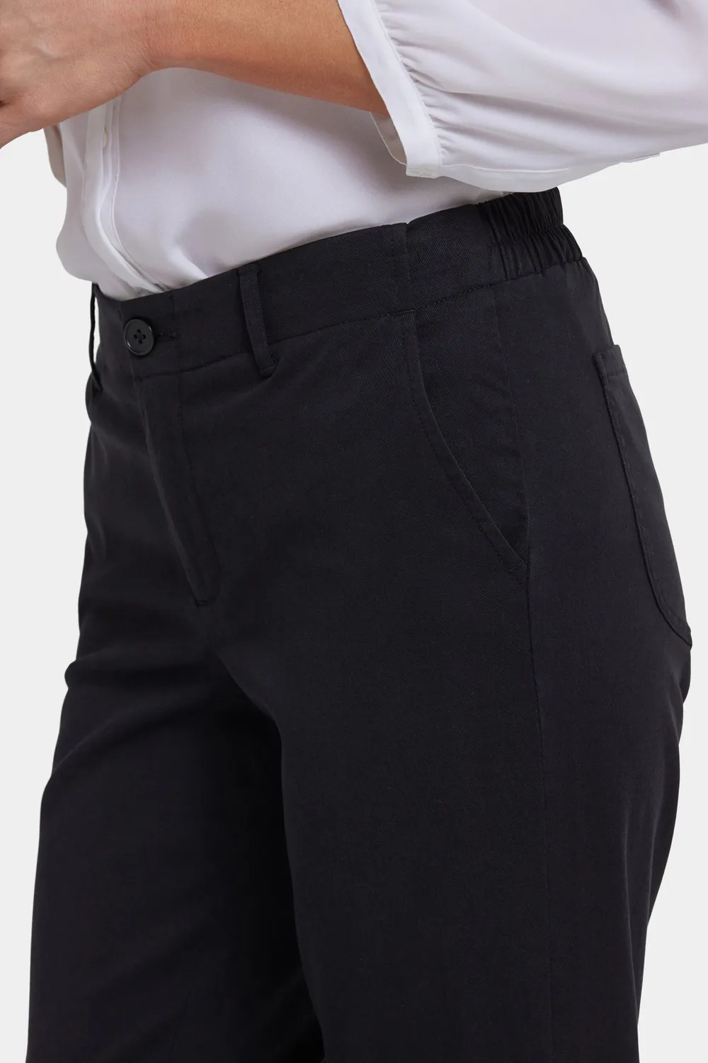 NYDJ Easy-Fit Ankle Stoffhose Schwarz Twill
