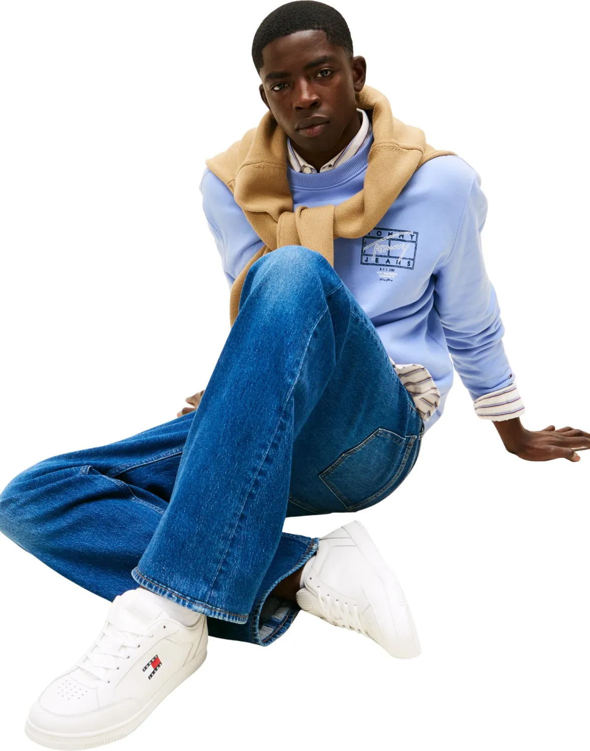 Tommy Jeans Cupsole Sneaker Leder White Ecru