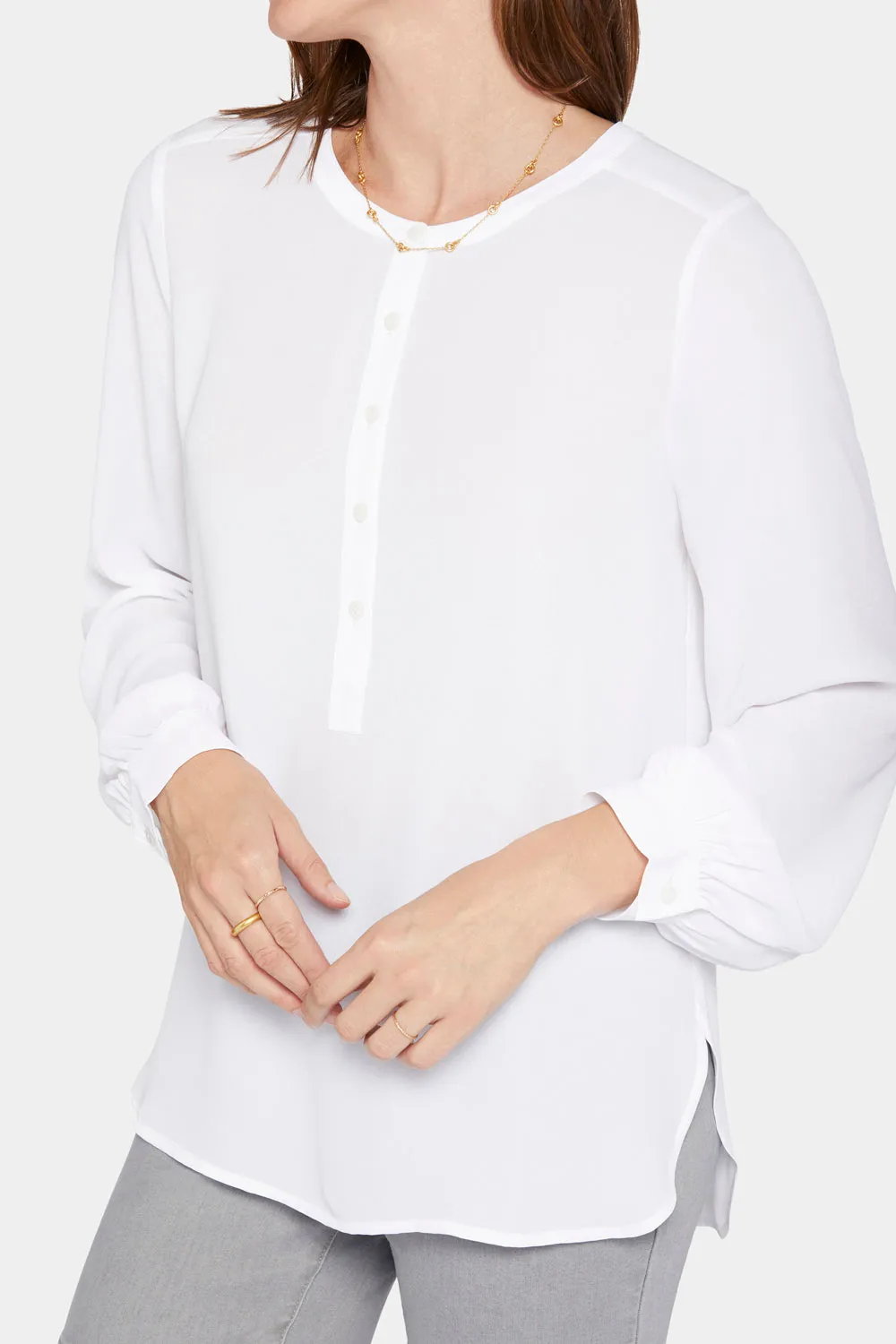 NYDJ Simone Bluse Optic White leicht