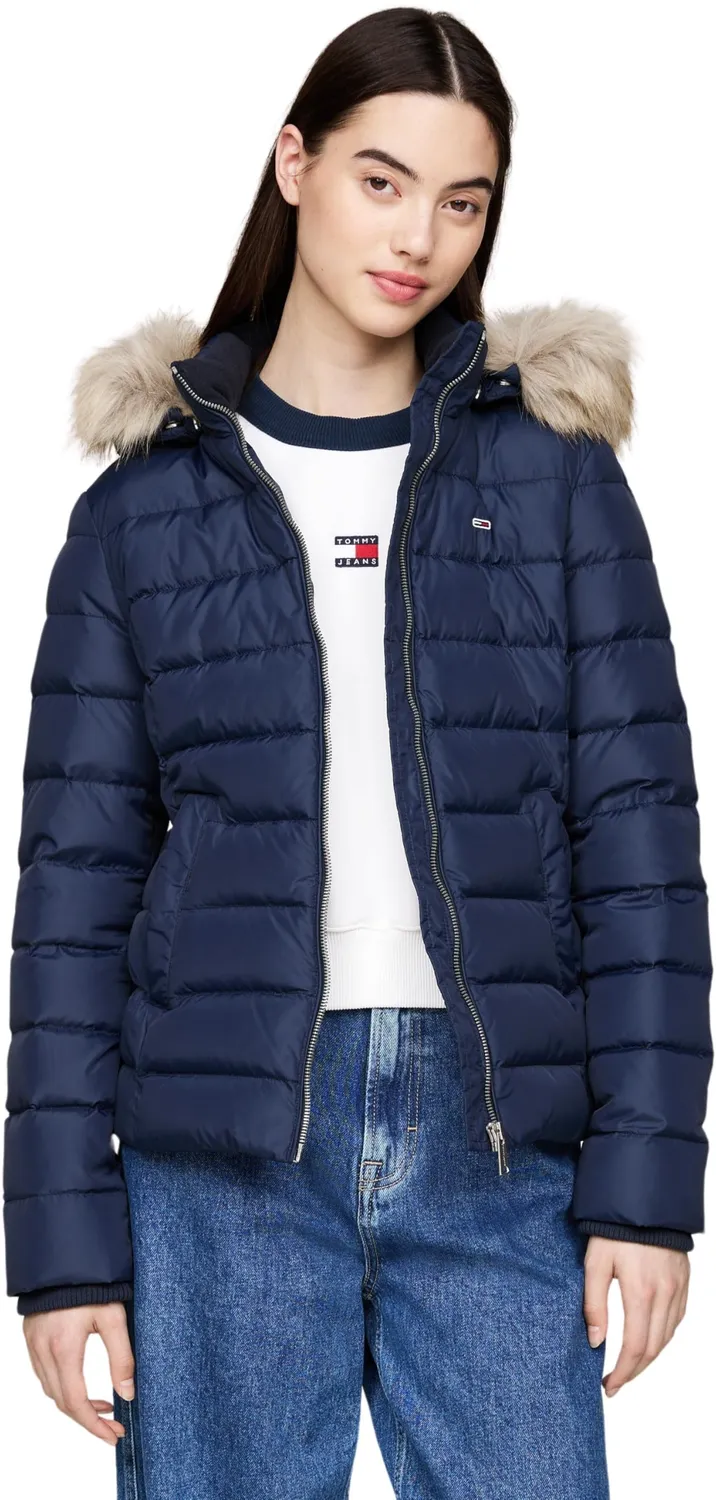 Tommy Jeans Basic Hooded Pufferjacke Daunen Damen mit Kapuze