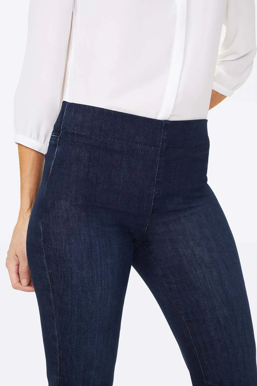 NYDJ Marilyn Straight Pull-On Jeans Denslowe