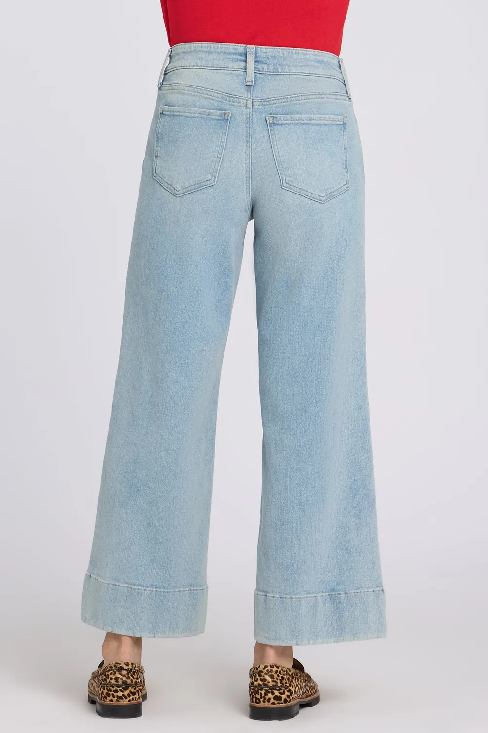 NYDJ Teresa Wide Leg Ankle Jeans Keys View hellblau