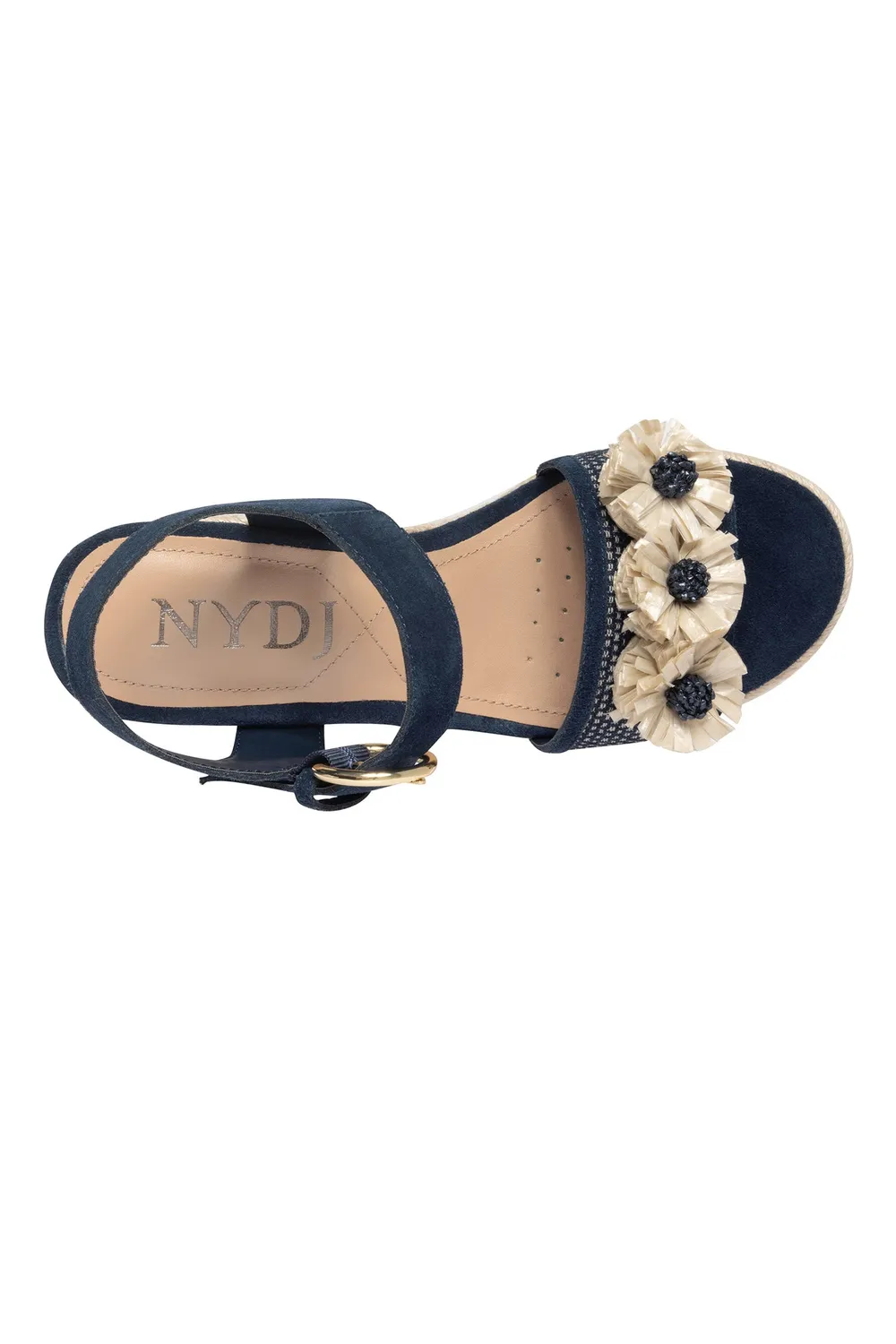 NYDJ Houston Platform Sandalen Indigo Blockabsatz