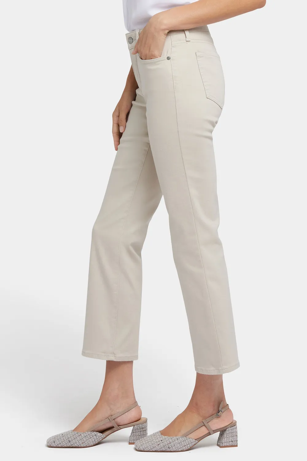 NYDJ Marilyn Straight Ankle Jeans Feather beige