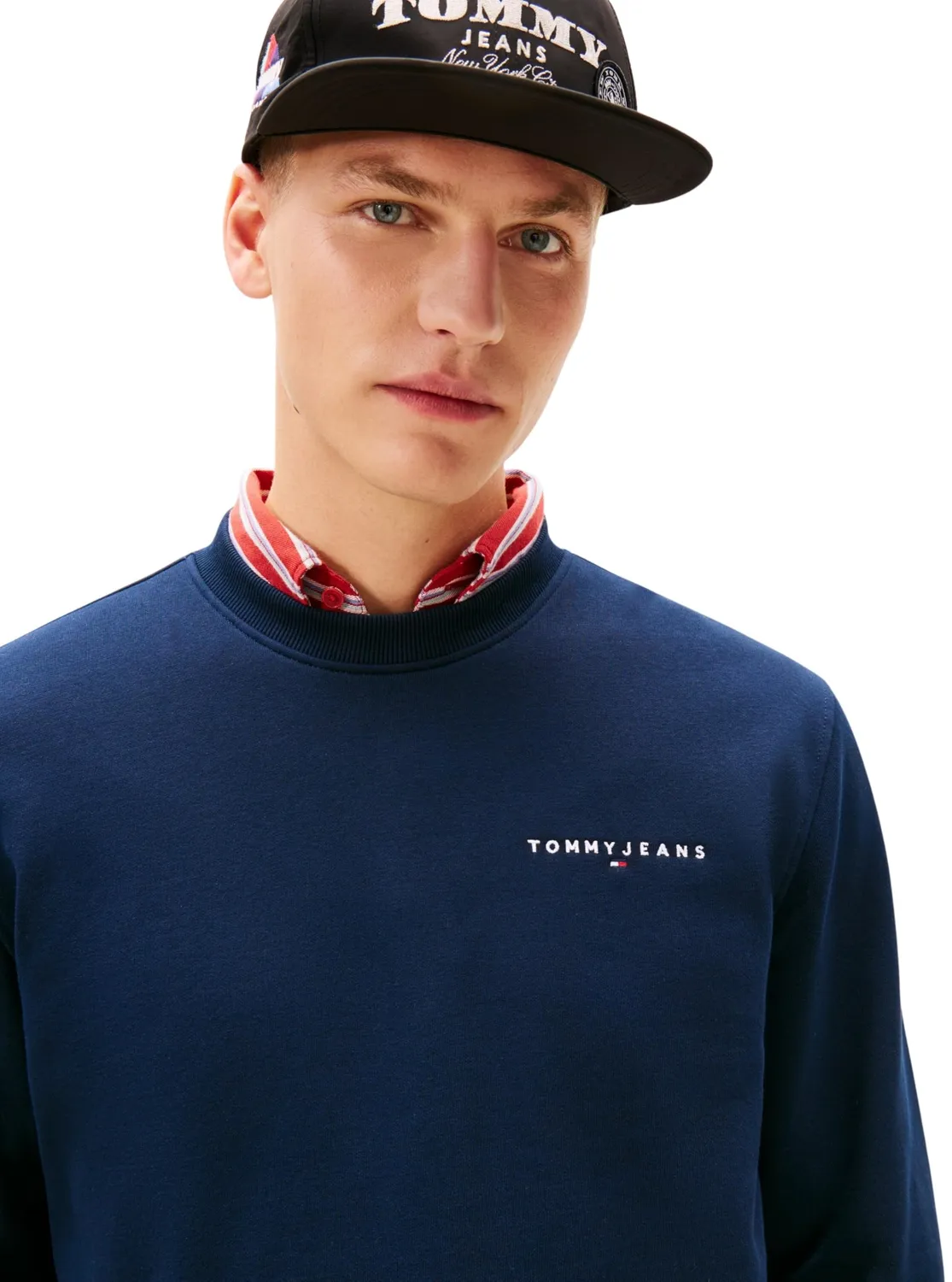 Tommy Jeans Linear Sweatshirt Herren Rundhals Grün