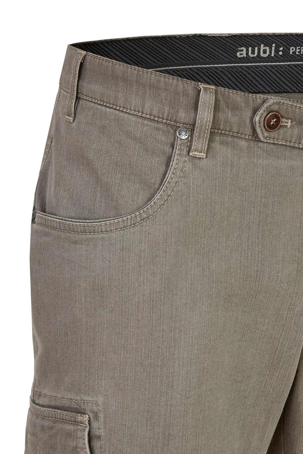 AUBI 616 Sommer Cargo Shorts Stretch Baumwolle Olive 24