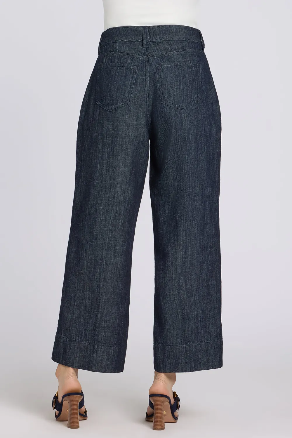 NYDJ Teresa Wide Leg Ankle Jeans Dark Indigo
