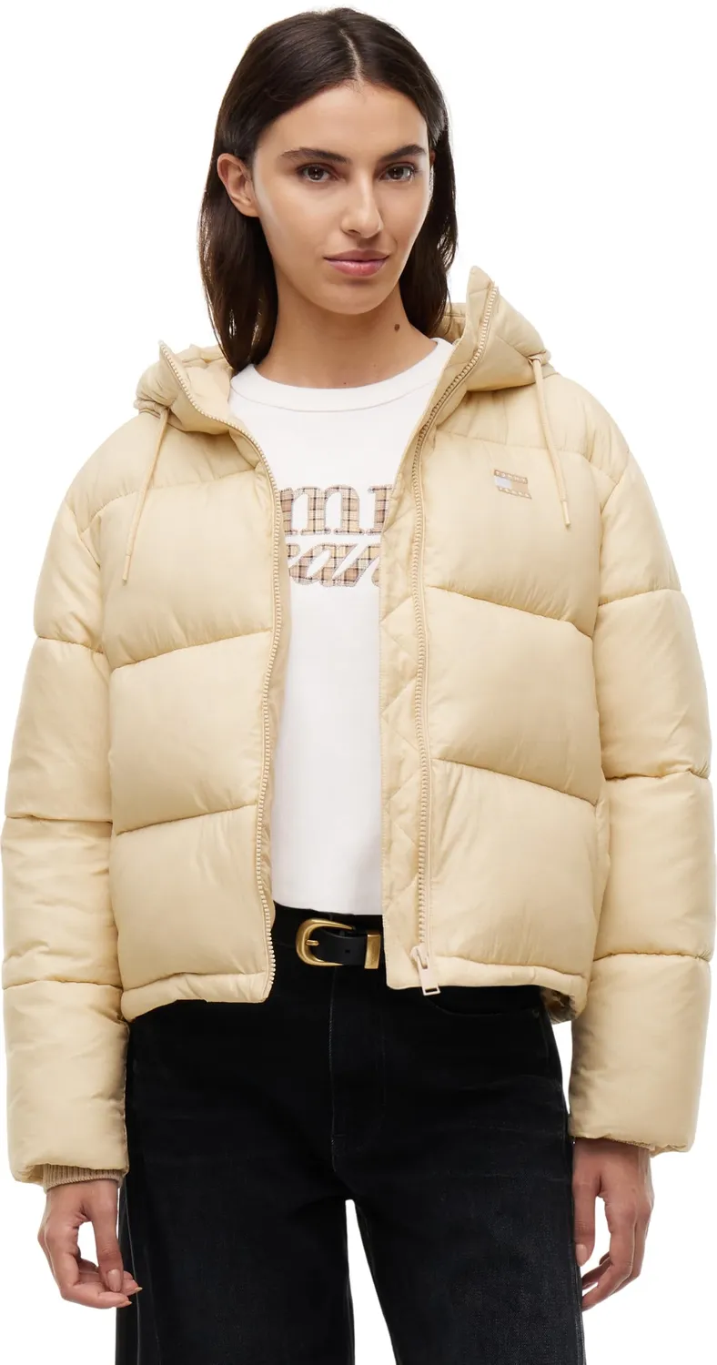 Tommy Jeans Pufferjacke Damen mit Kapuze Winter gesteppt
