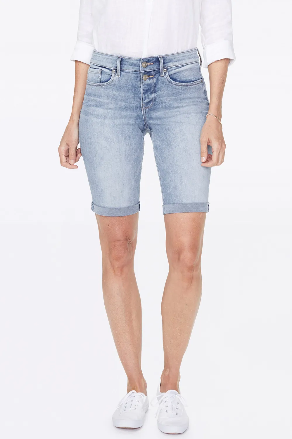 NYDJ Briella 11 Inch Shorts Biscayne Denim
