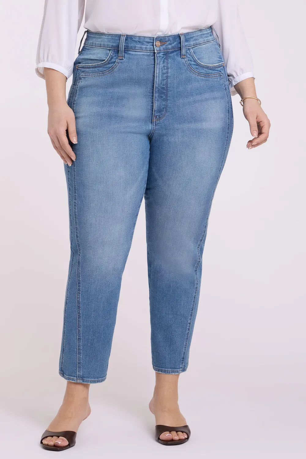 NYDJ Marilyn Straight Ankle Jeans Plus Port Sea schlank