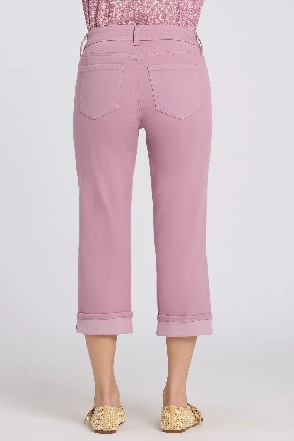 NYDJ Marilyn Straight Crop Jeans Petite Dusky Daisy