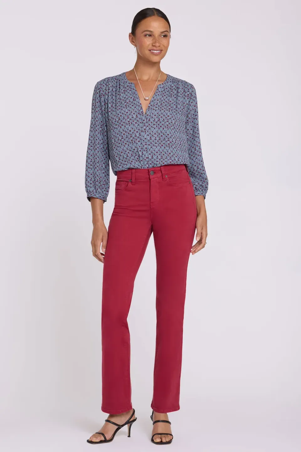 NYDJ Marilyn Straight Jeans Beaujolais