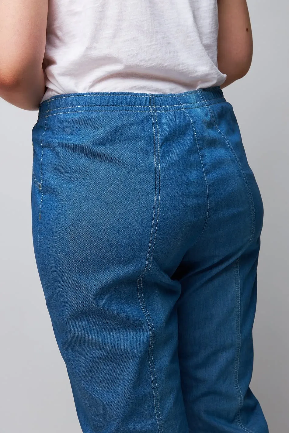 Wille Schlupfjeans Blau mit Gummizug leichte Damenjeans