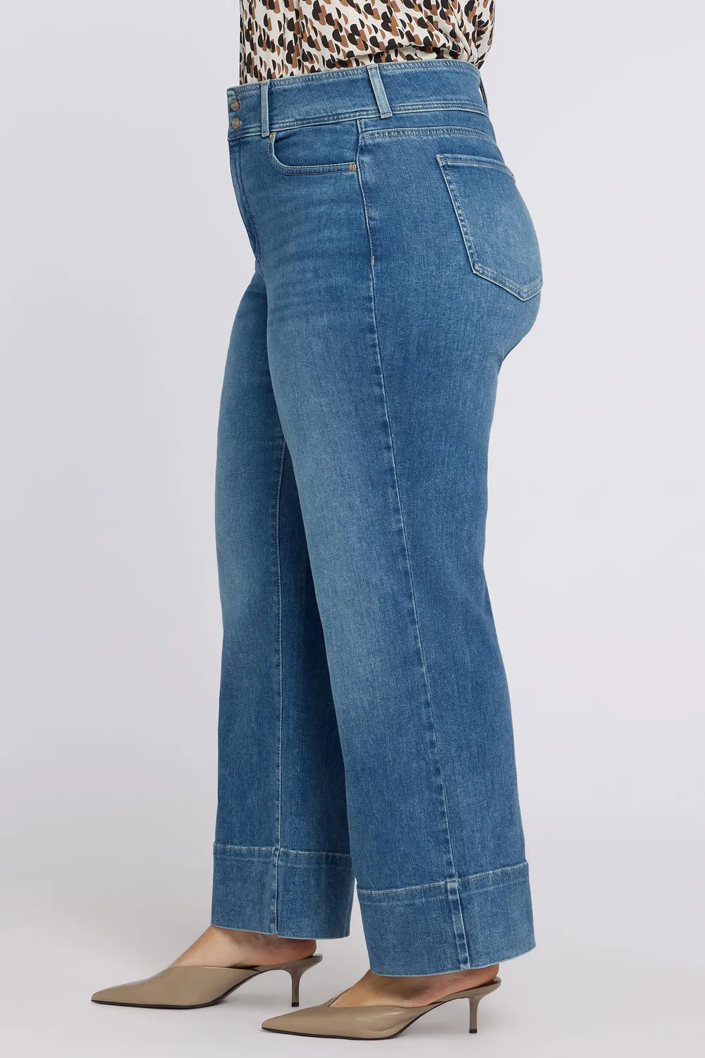NYDJ Teresa Wide Leg Jeans Breezy Palms Plus Size