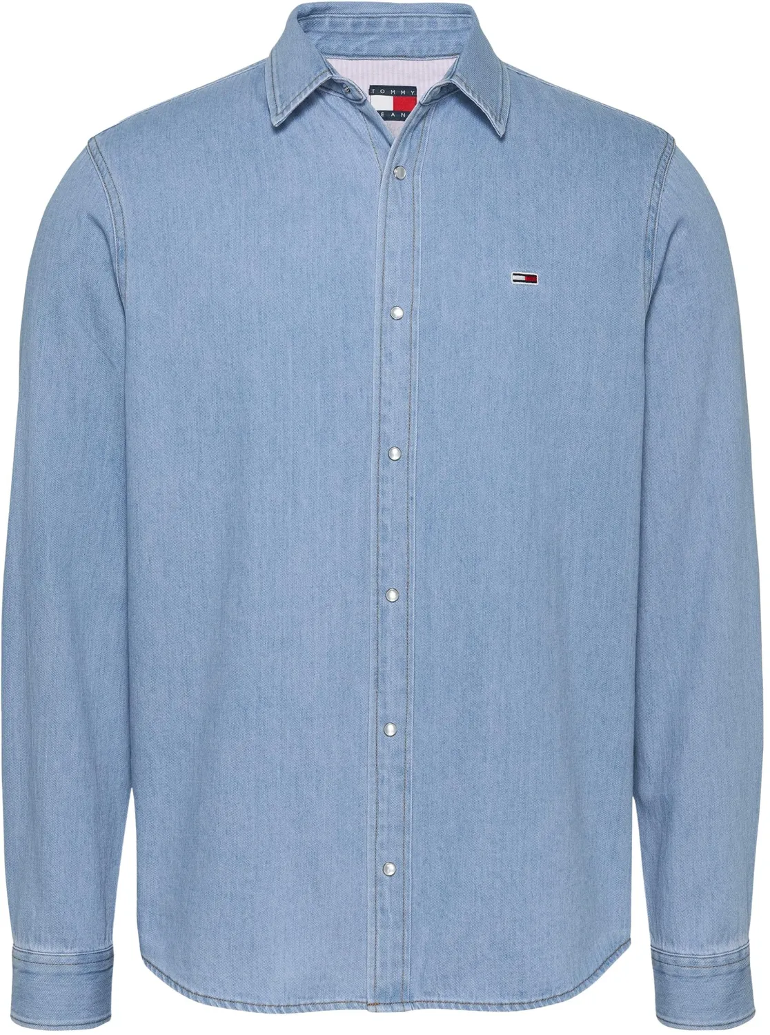 Tommy Jeans Regular Fit Herren Jeanshemd Gr. S Knopfleiste