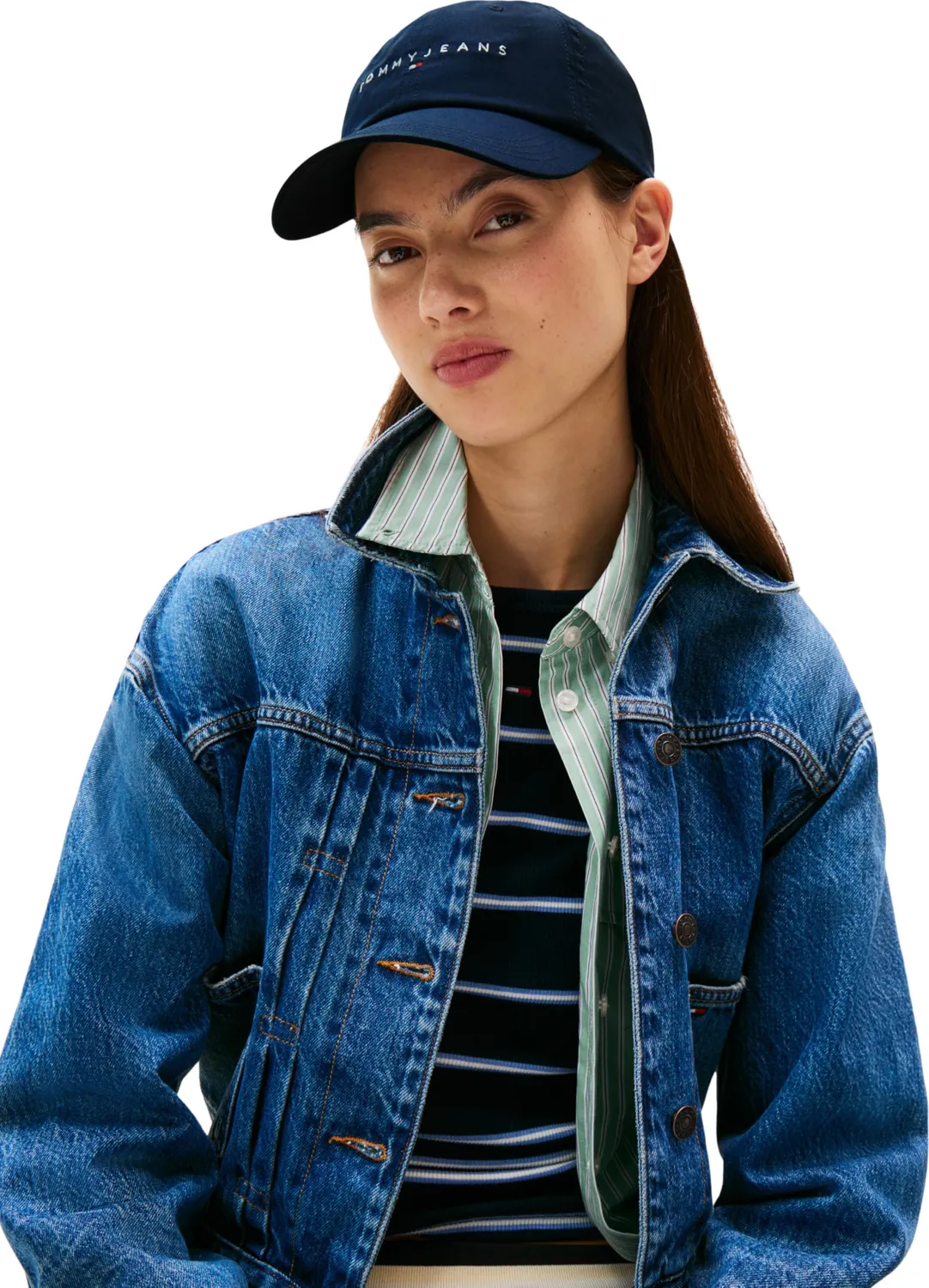 Tommy Jeans Basecap Damen Cap Blau verstellbar