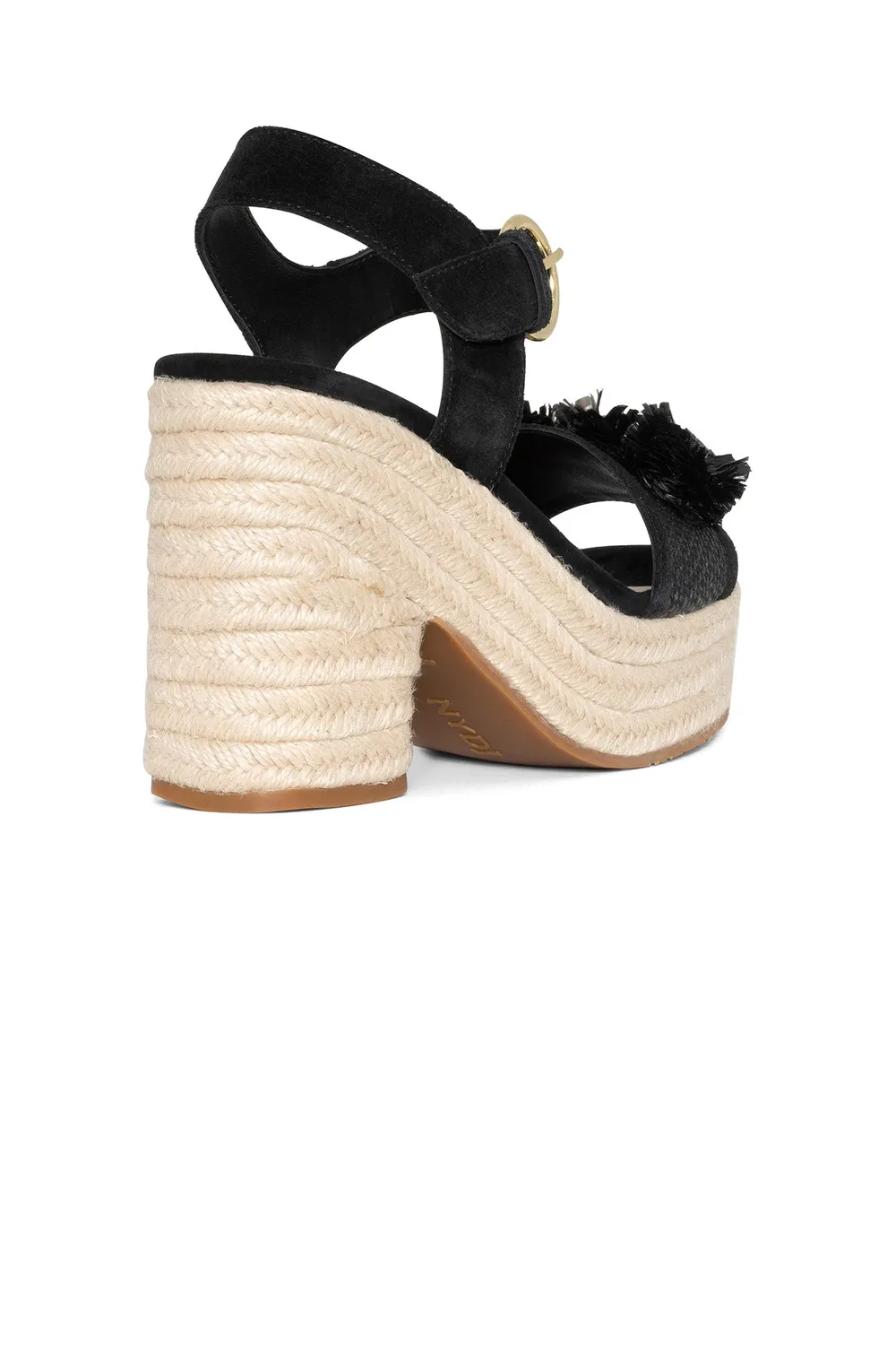 NYDJ Houston Plateau Sandalen Schwarz  Riemen