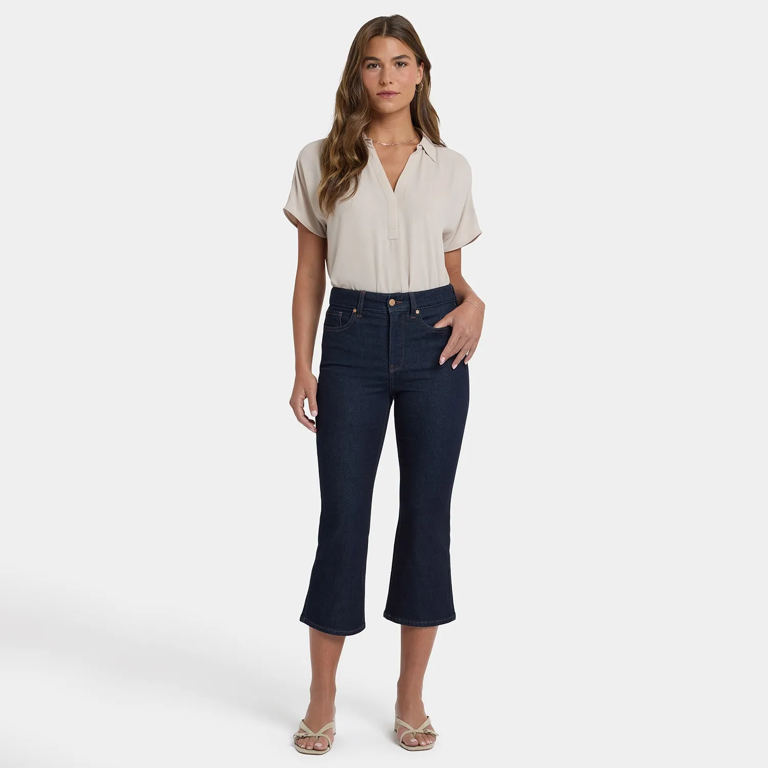 NYDJ Monica Kick Flare Crop Jeans Magical Indigo