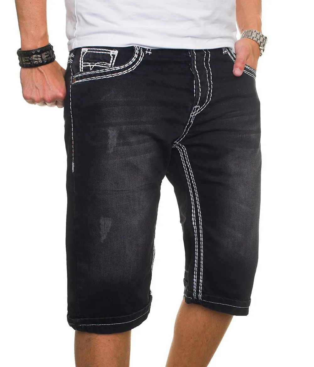 Alessandro Salvarini AS022 Jeans Shorts Herren Baumwolle