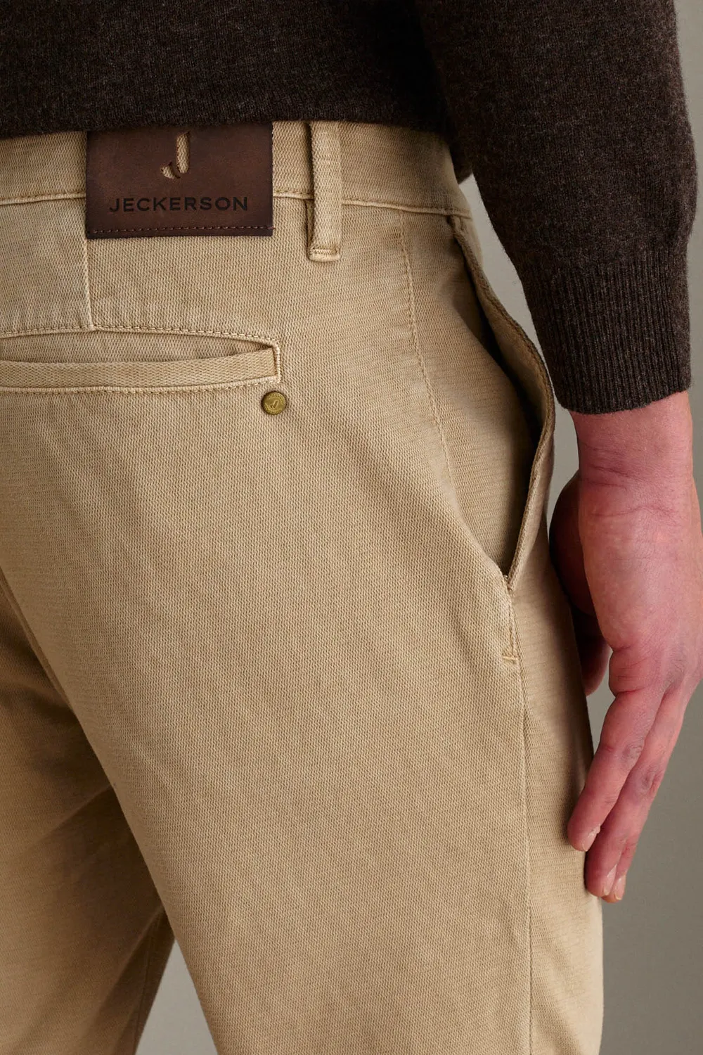 Jeckerson Jack Slim Fit Chino hellbeige Military