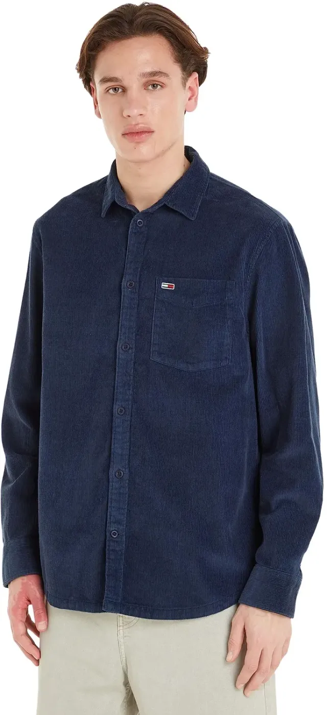 Tommy Jeans Freizeithemd Herren M Blau Regular-Fit