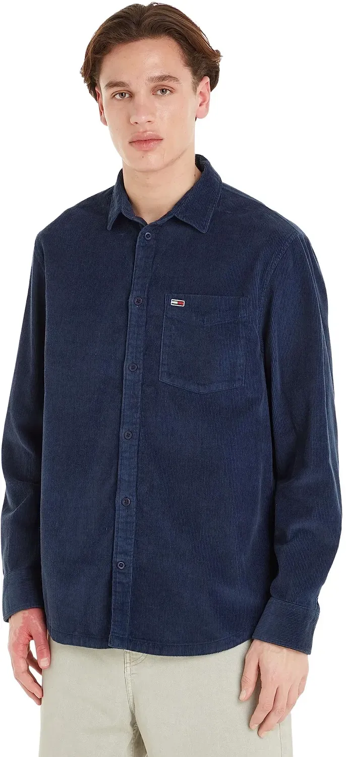 Tommy Jeans Freizeithemd Herren M Blau Regular-Fit