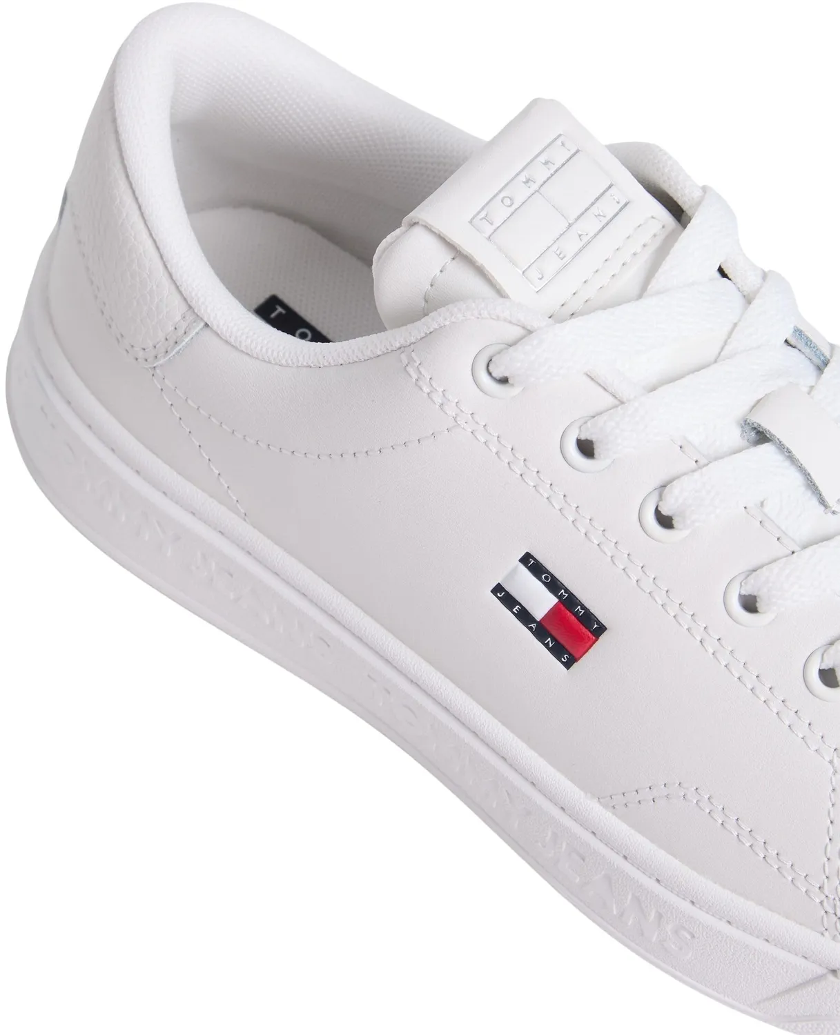 Tommy Jeans TJW Script Cupsole Low-Top-Sneaker Weiß