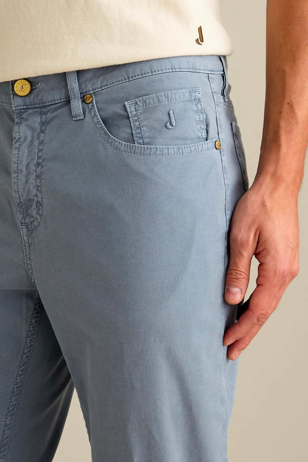 Jeckerson Jordan Slim Fit Hose blau Velvet Baumwolle