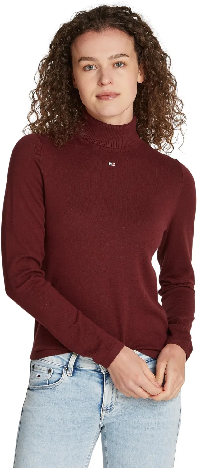 Tommy Jeans Essential Damen Langarmshirt Mock-Kragen