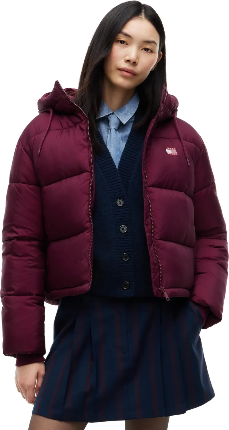 Tommy Jeans Pufferjacke Damen mit Kapuze Winter gesteppt