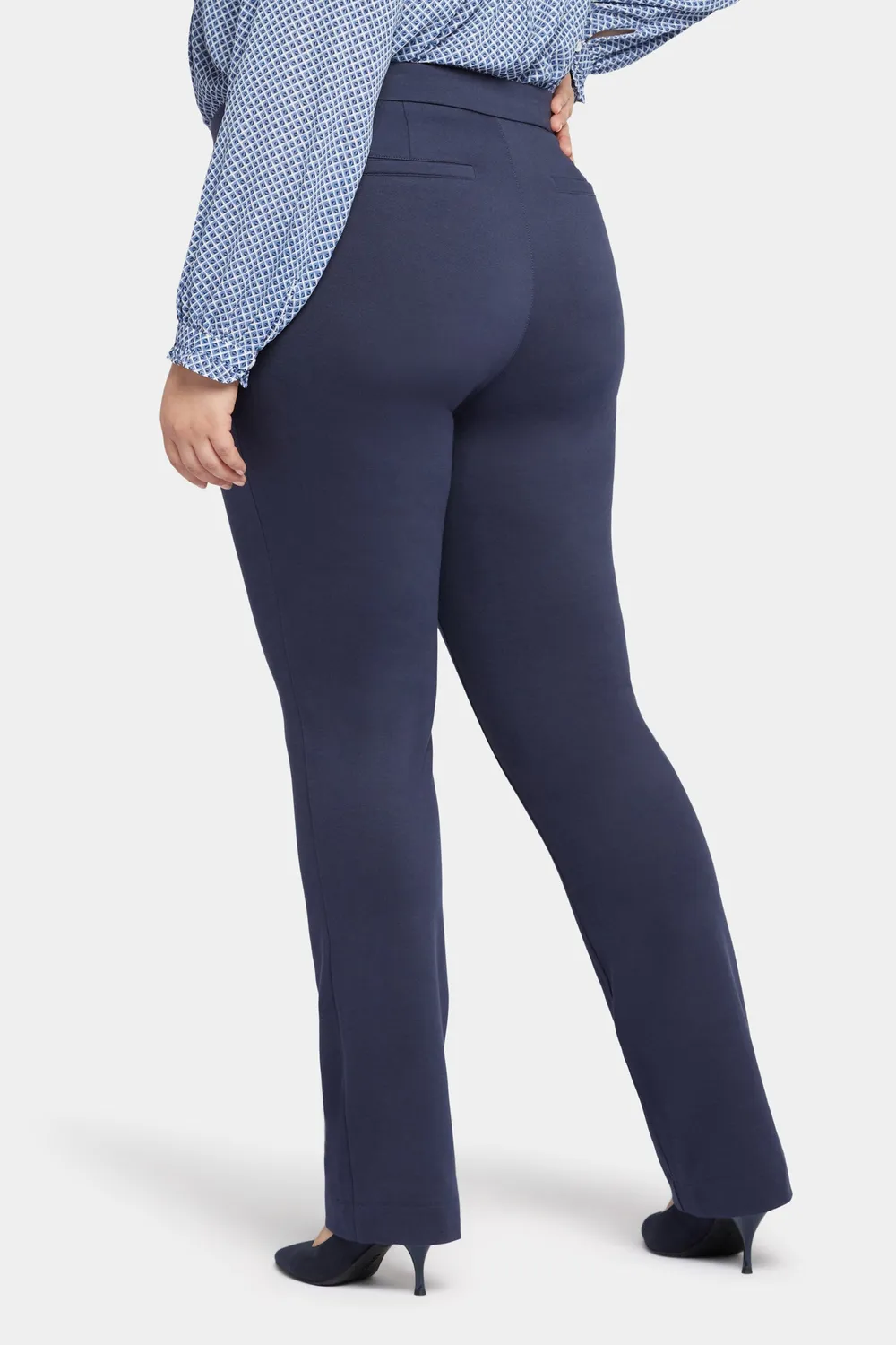 NYDJ Slim Trouser Hose Oxford Navy Plus Size