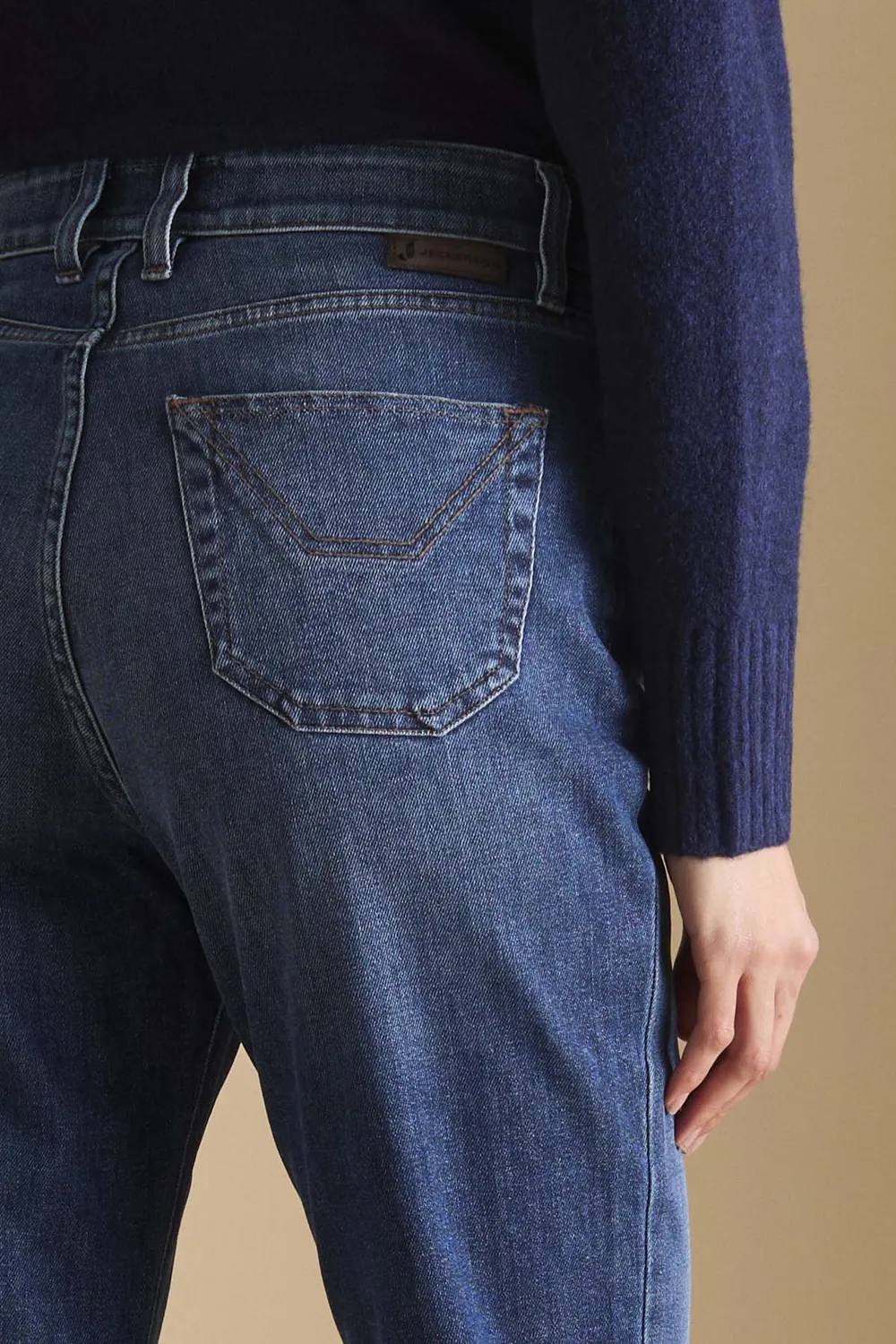 Jeckerson Julia Boyfriend Jeans Dunkelblau Stretch