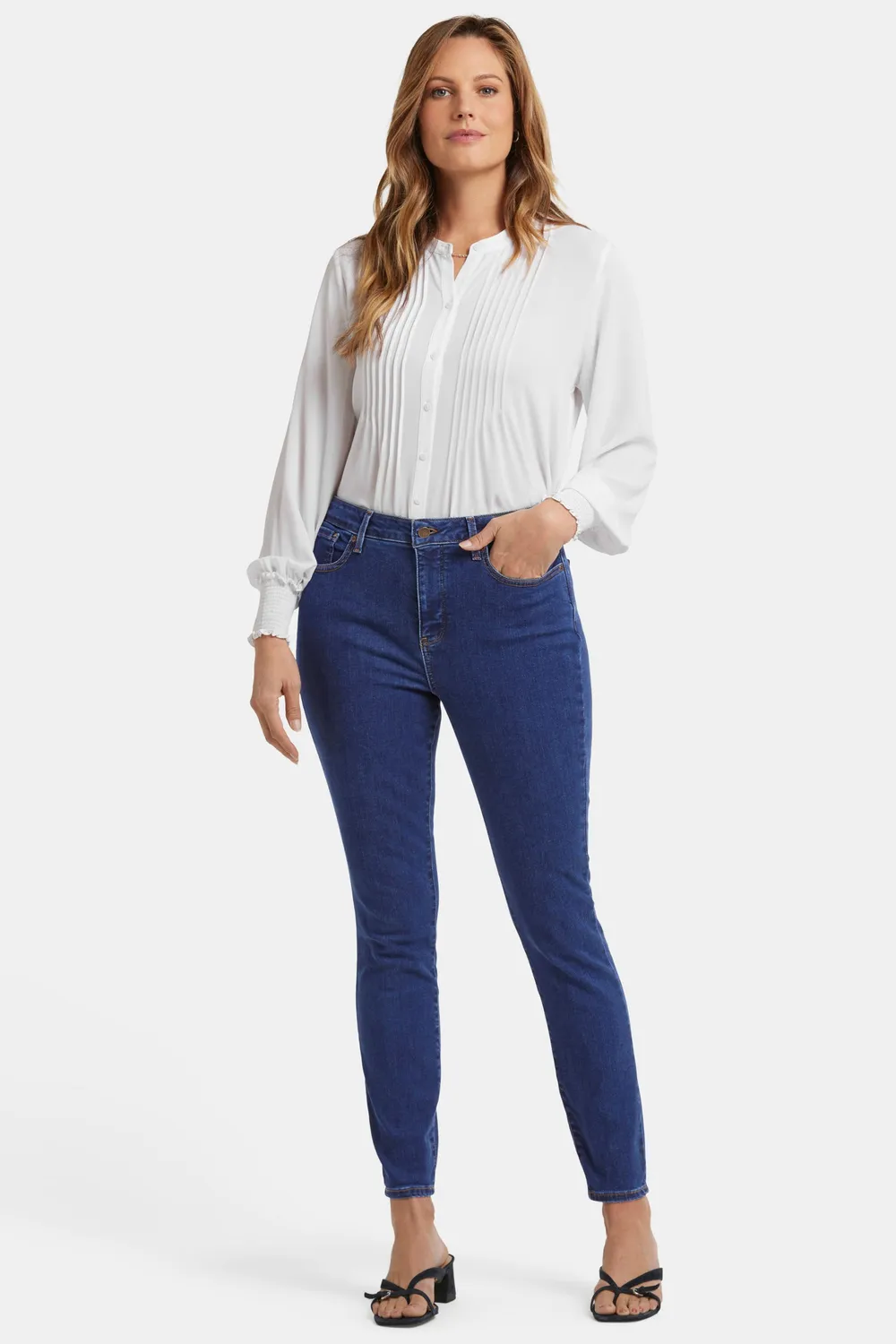 NYDJ Ami Skinny Jeans Quinn Blau mit Stretch