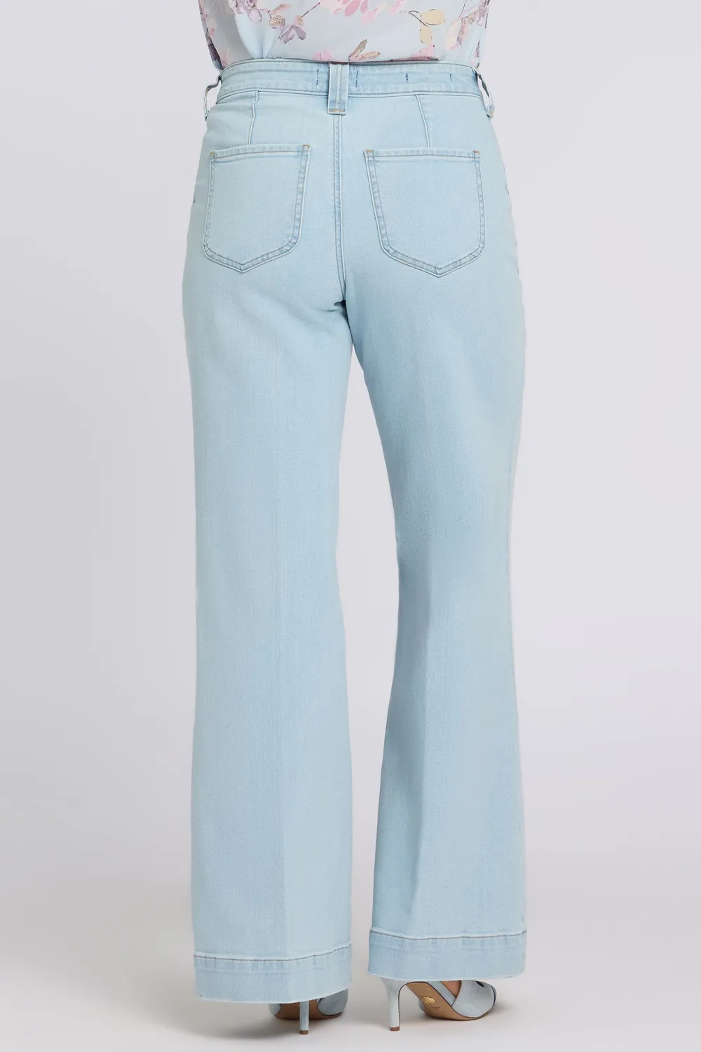 NYDJ Mia Palazzo Jeans Sky Valley Hellblau High Rise