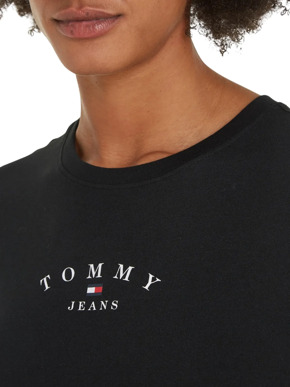 Tommy Jeans T-Shirt Damen Slim schwarz XXS Rundhals