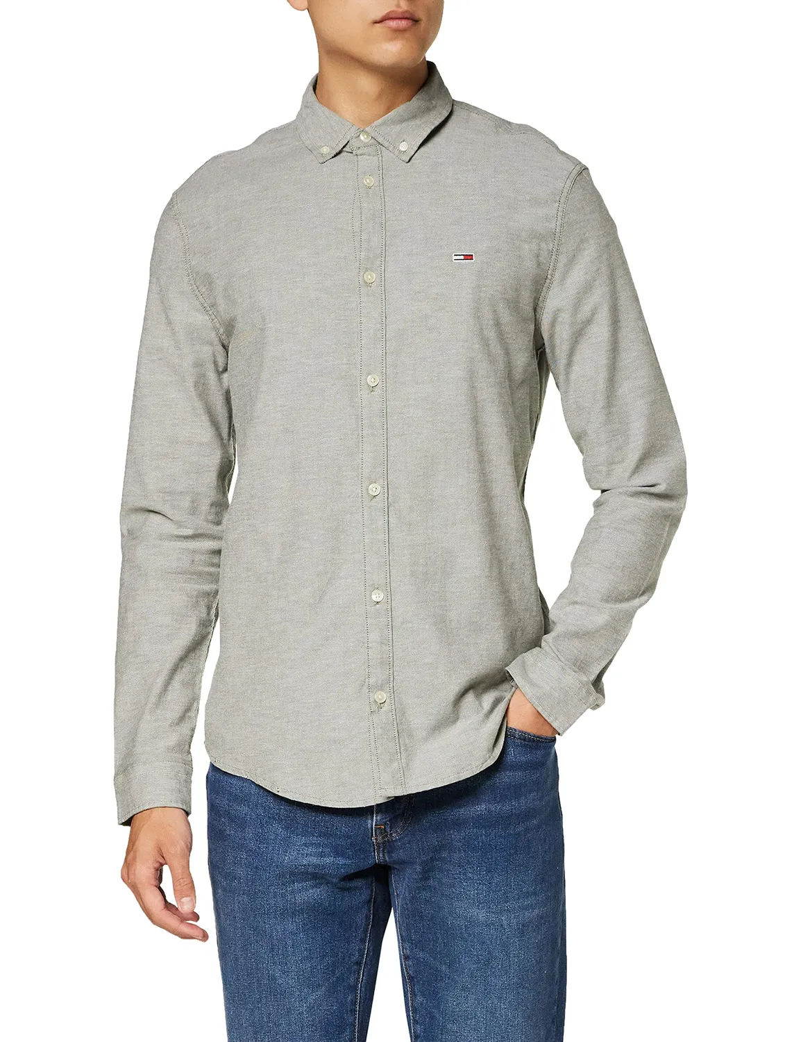 Tommy Jeans TJM Stretch Oxford Freizeithemd 3XL Beige