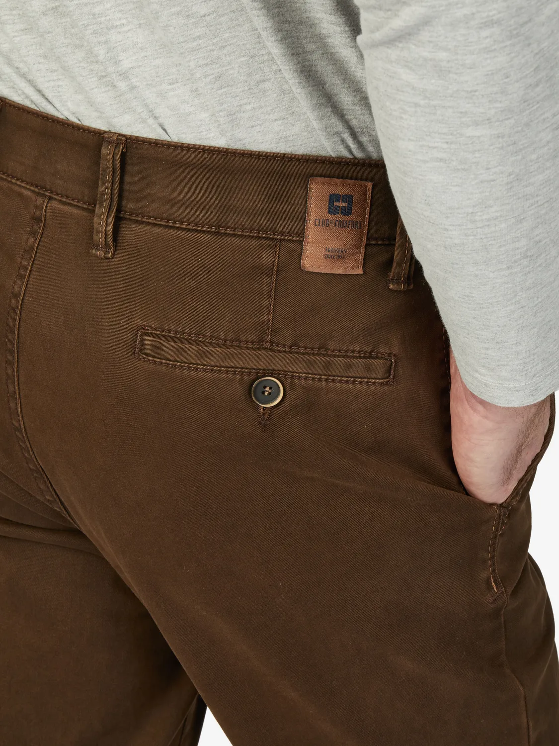 Club of Comfort Garvey 6421 Hose dunkelbraun Gabardine