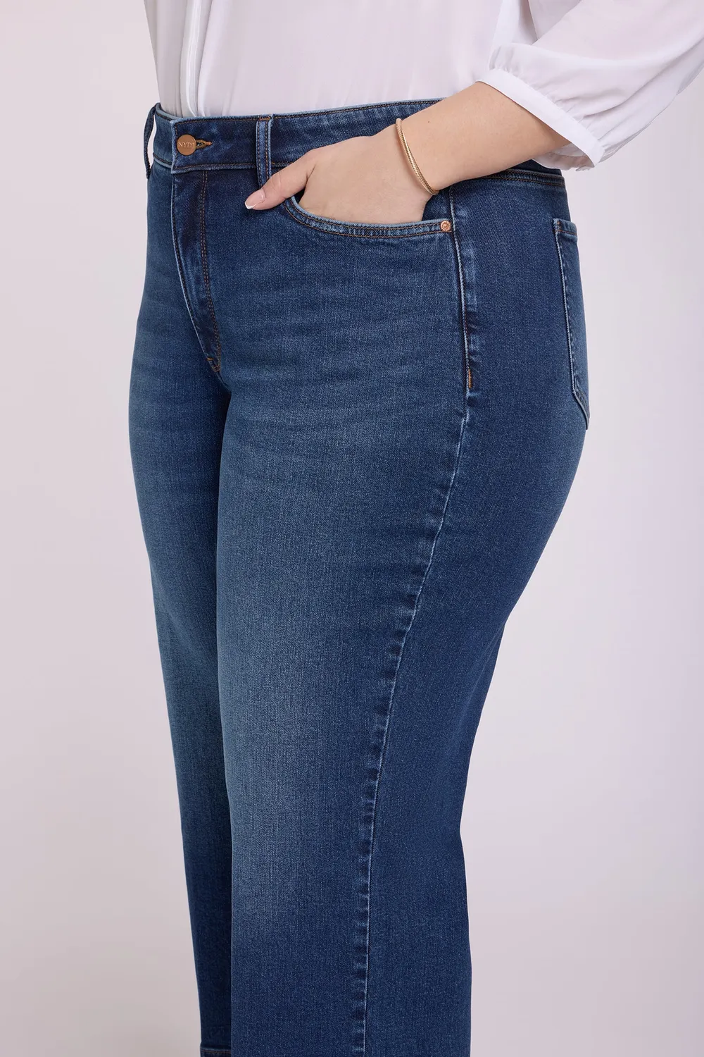NYDJ Teresa Wide Leg Ankle Plus Jeans Sunset Villa