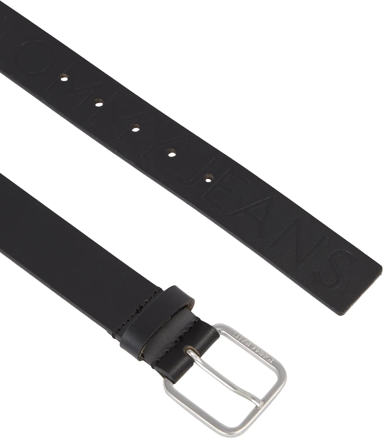 Tommy Jeans Gürtel Herren schwarz Lederoptik