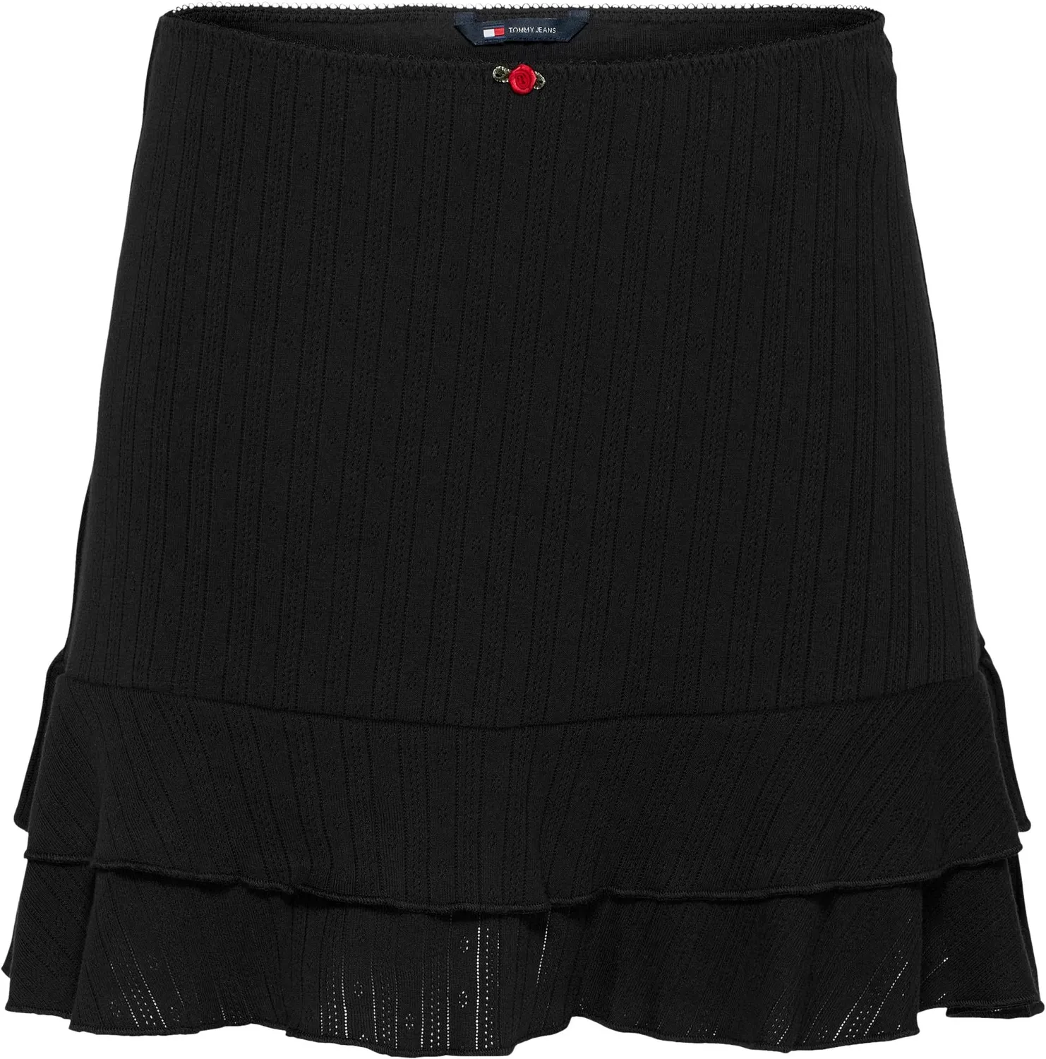Tommy Jeans Spitzen Minirock Schwarz 34 Gerader Rock