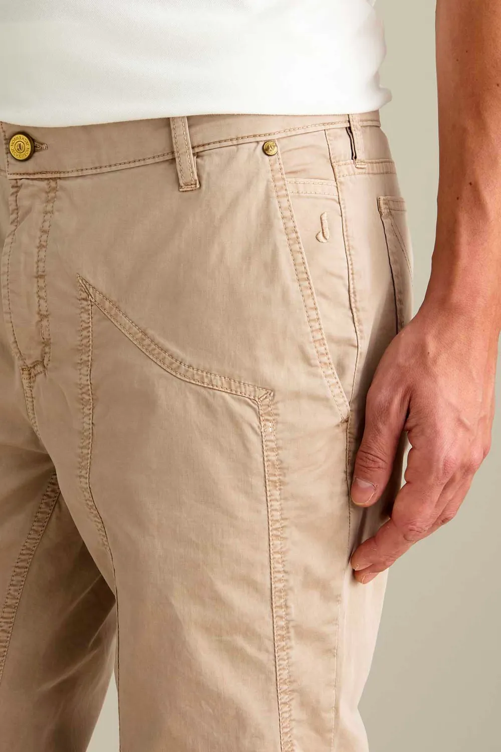 Jeckerson Jevon Chino Beige Zement Slim Stretch