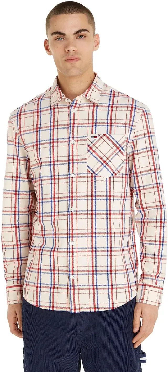 Tommy Jeans Check Pocket Freizeithemd Herren Karo