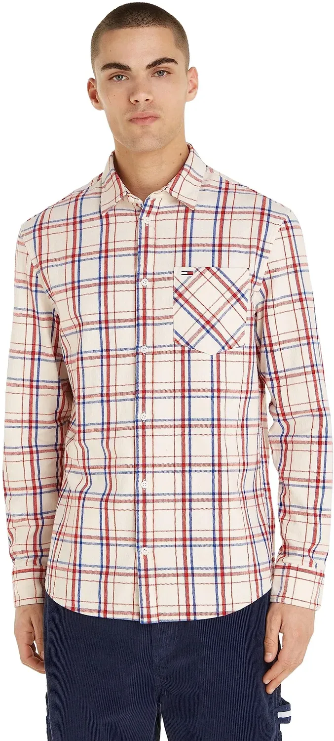 Tommy Jeans Check Pocket Freizeithemd Herren Karo